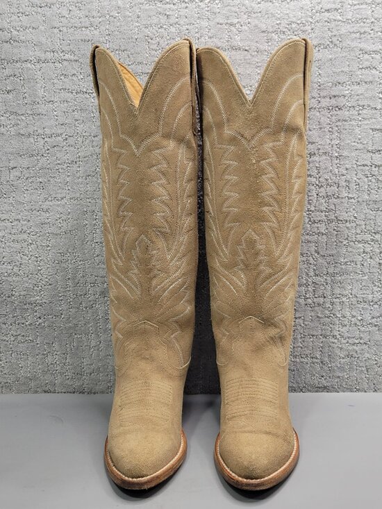 Tecovas Shoes - Tecovas The Abby Women's Size US 5B Driftwood Suede Cowgirl Boots.